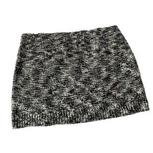 NWT H & M Black and White Knit Sweater Skirt Elastic Waist Size XL